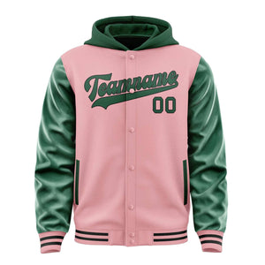 Custom Light Pink Green Jacket