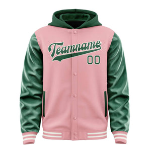 Custom Light Pink Green Jacket