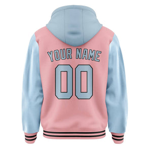 Custom Light Pink Light Blue Jacket