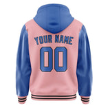 Custom Light Pink Sky Blue Jacket