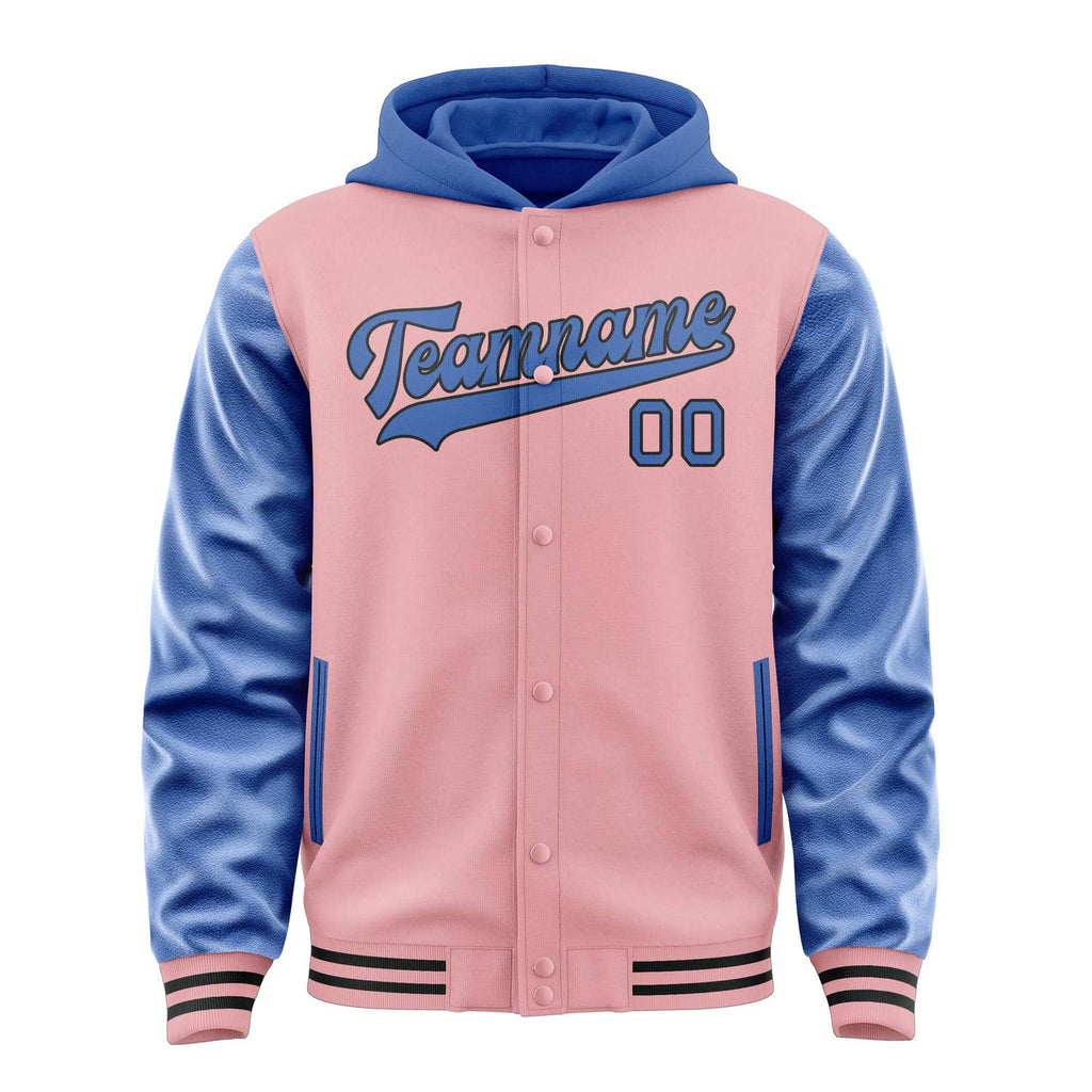 Custom Light Pink Sky Blue Jacket
