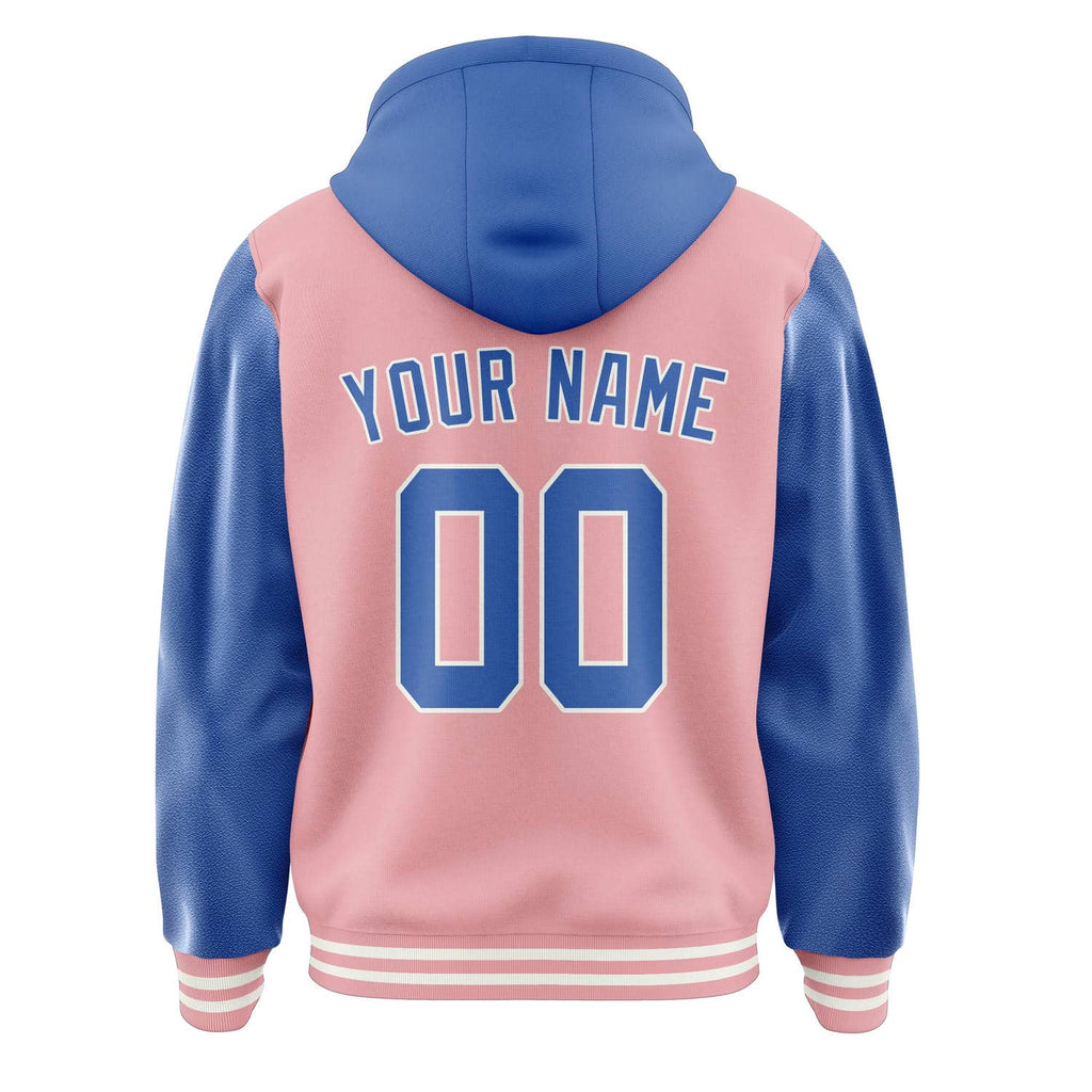 Custom Light Pink Sky Blue Jacket