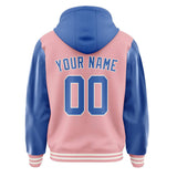 Custom Light Pink Sky Blue Jacket