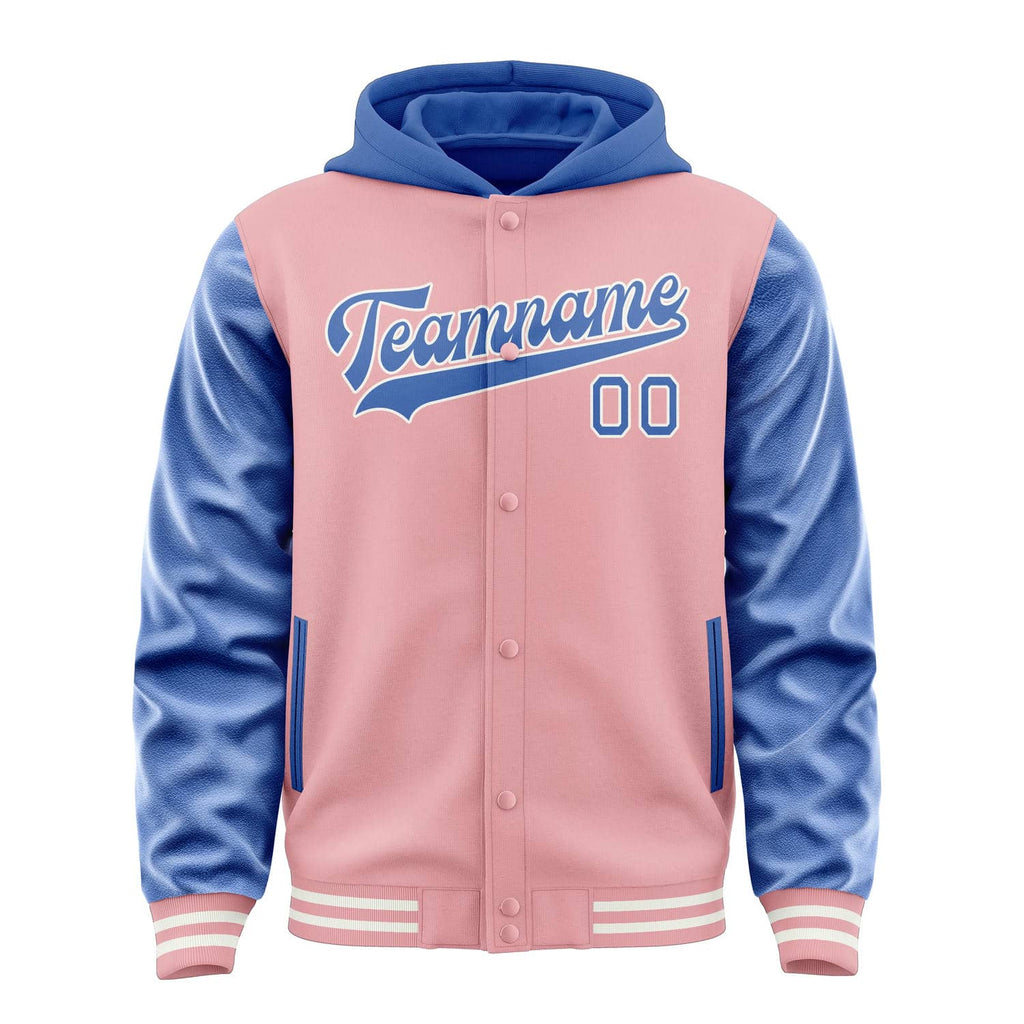 Custom Light Pink Sky Blue Jacket