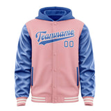Custom Light Pink Sky Blue Jacket