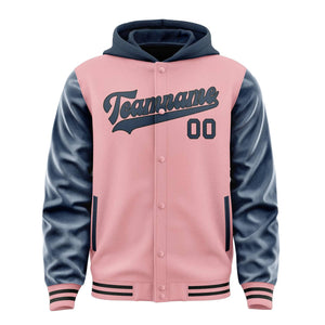 Custom Light Pink Blue Jacket