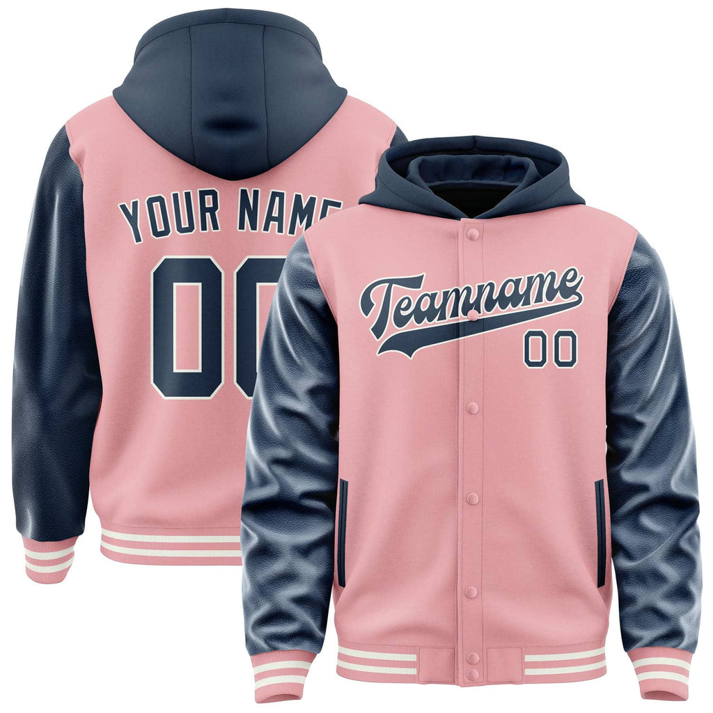 Custom Light Pink Blue Jacket