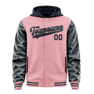 Custom Light Pink Navy Jacket
