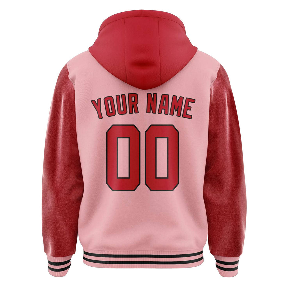 Custom Light Pink Red Jacket