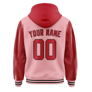 Custom Light Pink Red Jacket