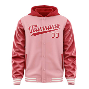 Custom Light Pink Red Jacket