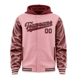 Custom Light Pink Crimson Red Jacket