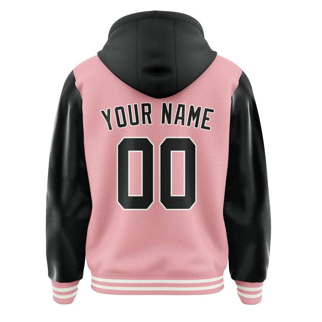 Custom Light Pink Black Jacket