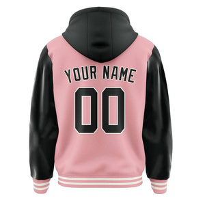 Custom Light Pink Black Jacket