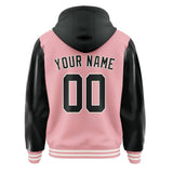 Custom Light Pink Black Jacket