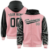 Custom Light Pink Black Jacket
