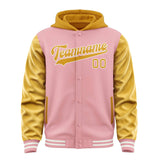Custom Light Pink Yellow Jacket
