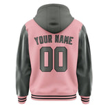 Custom Light Pink Dark Grey Jacket