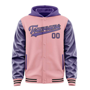 Custom Light Pink Light Purple Jacket