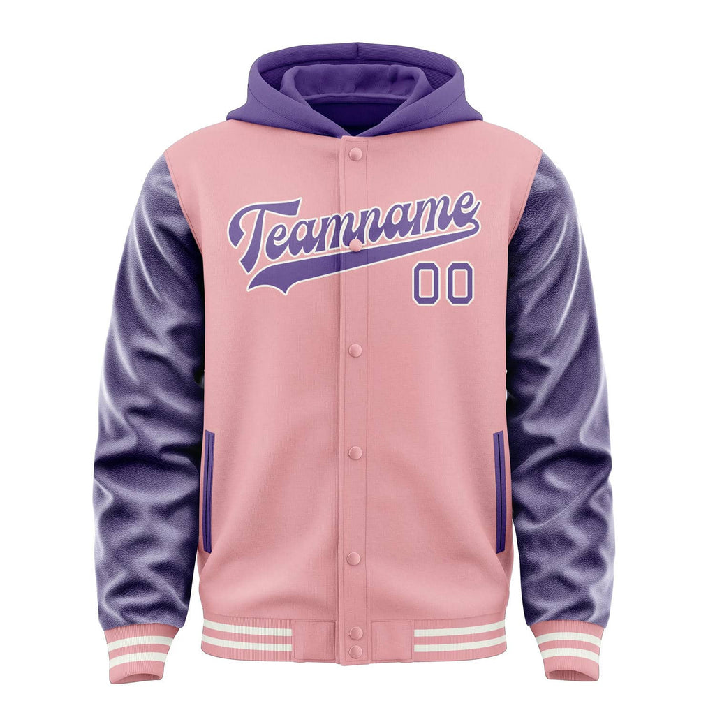 Custom Light Pink Light Purple Jacket