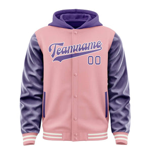 Custom Light Pink Light Purple Jacket