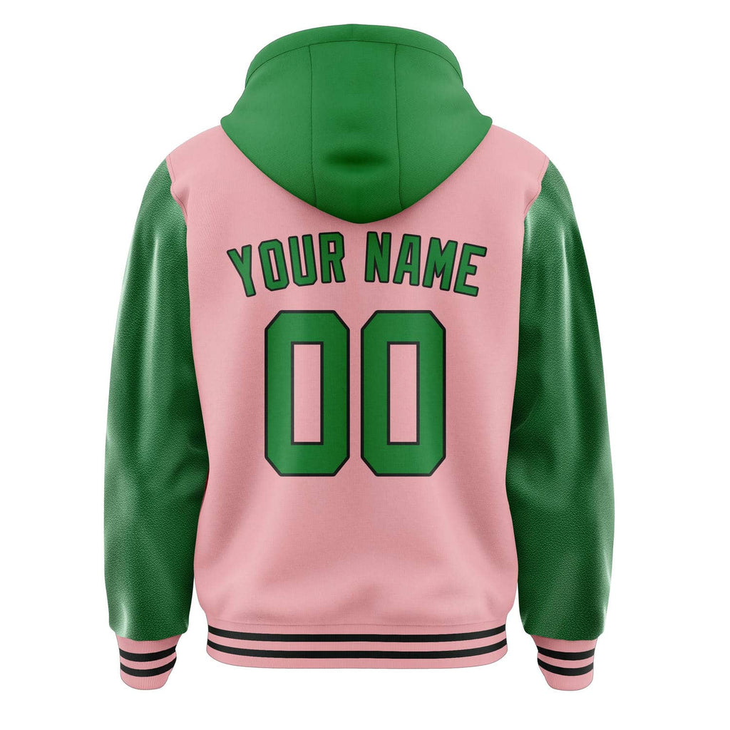 Custom Light Pink Emerald Green Jacket