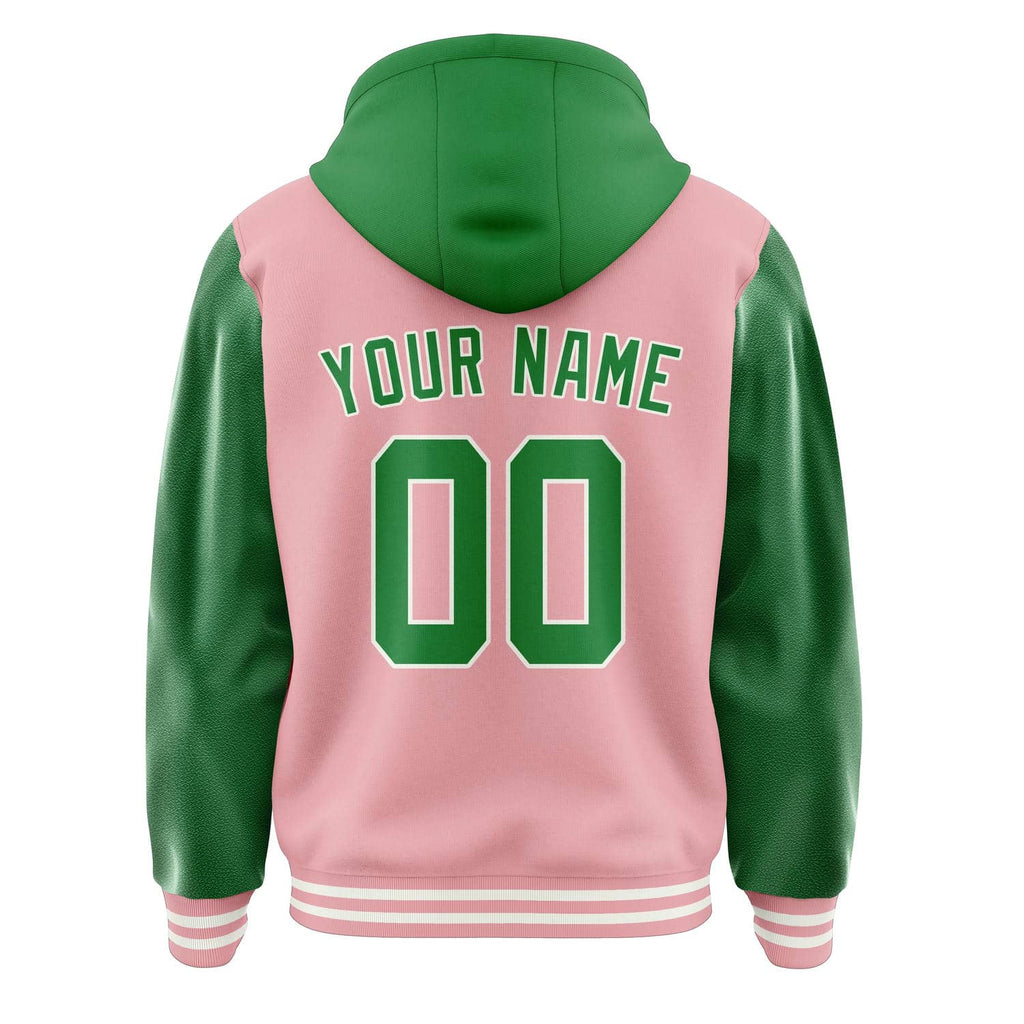 Custom Light Pink Emerald Green Jacket