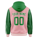 Custom Light Pink Emerald Green Jacket