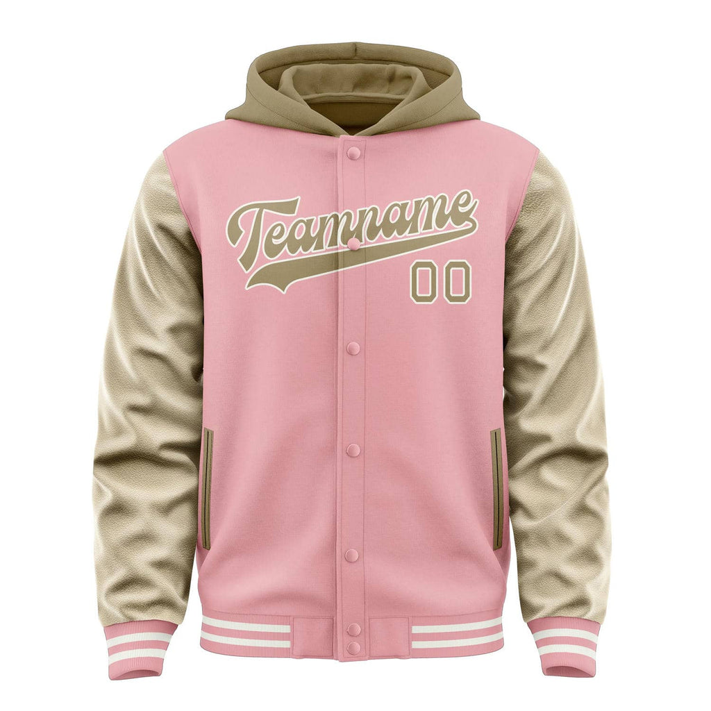Custom Light Pink Light Khaki Jacket