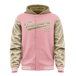 Custom Light Pink Light Khaki Jacket