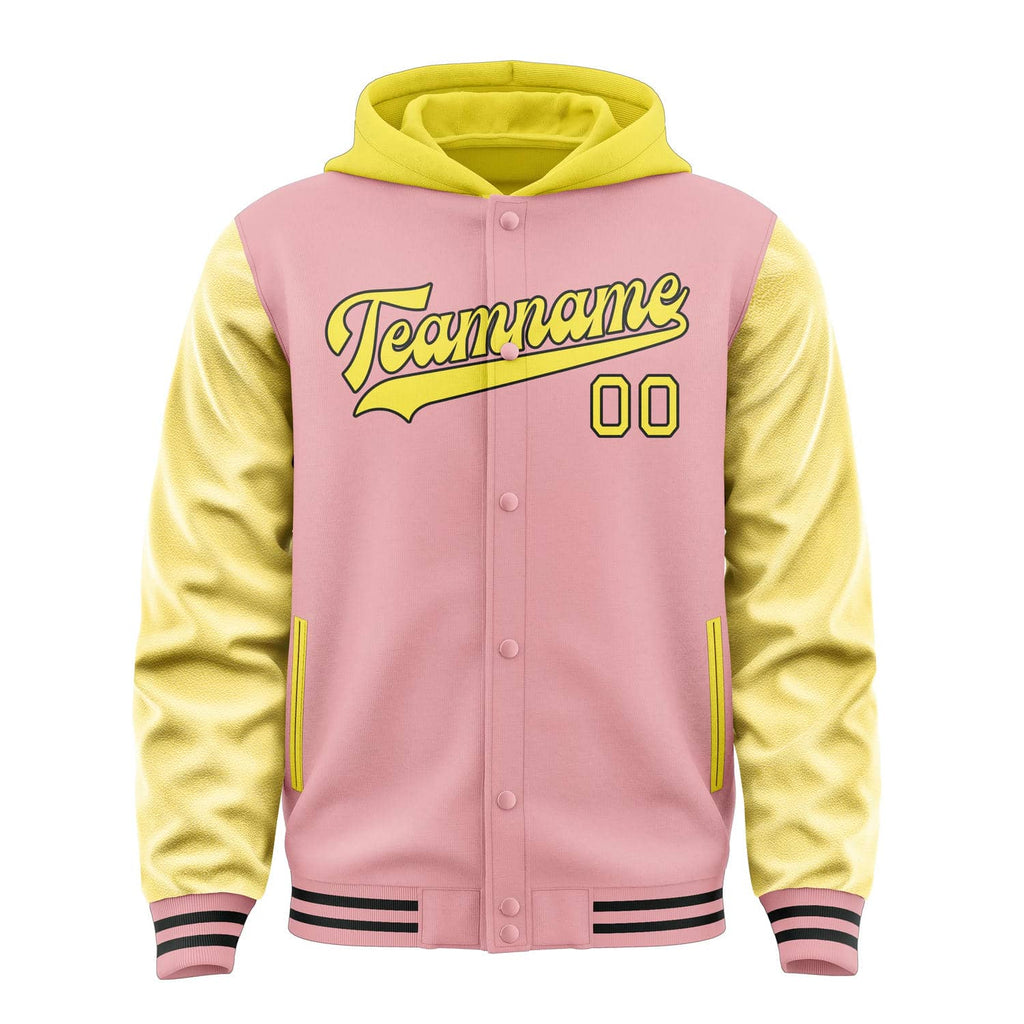 Custom Light Pink Light Yellow Jacket