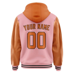 Custom Light Pink Orange Jacket