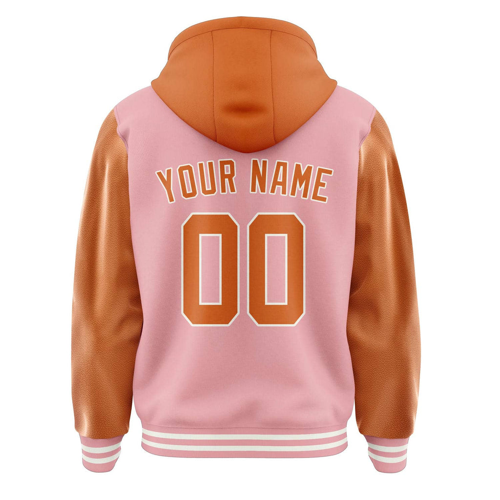 Custom Light Pink Orange Jacket