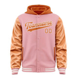 Custom Light Pink Orange Jacket