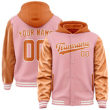 Custom Light Pink Orange Jacket