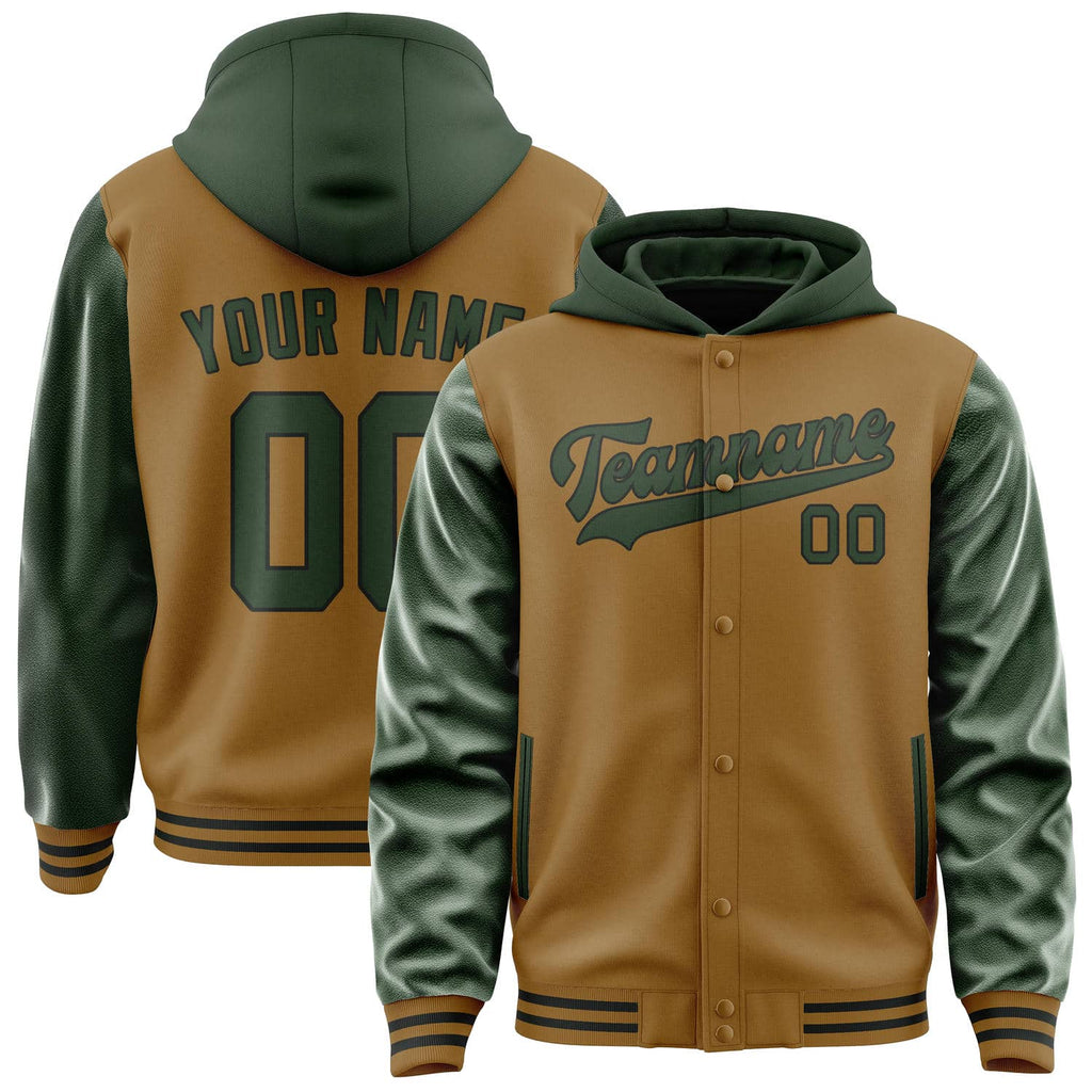 Custom Khaki Dark Green Jacket