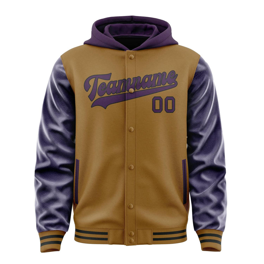 Custom Khaki Purple Jacket