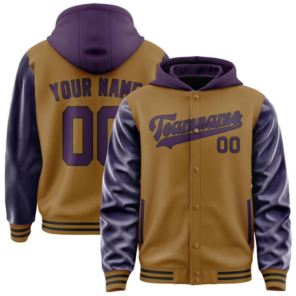 Custom Khaki Purple Jacket
