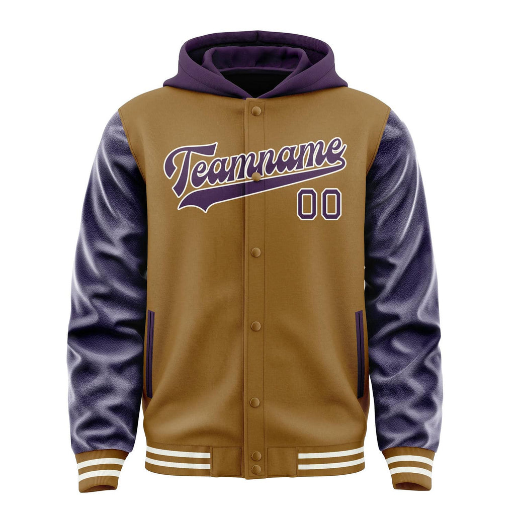 Custom Khaki Purple Jacket