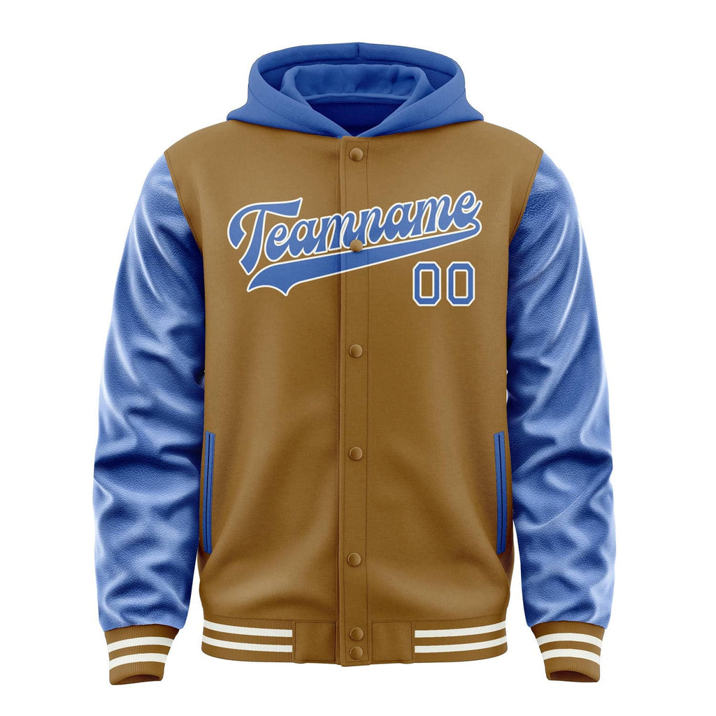 Custom Khaki Sky Blue Jacket