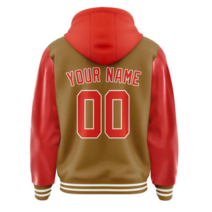 Custom Khaki Orange Red Jacket