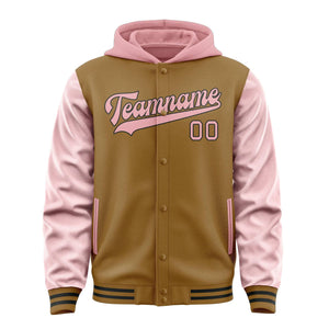 Custom Khaki Light Pink Jacket
