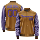 Custom Khaki Light Purple Jacket