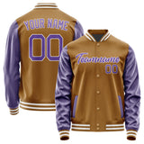 Custom Khaki Light Purple Jacket
