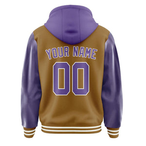 Custom Khaki Light Purple Jacket