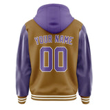 Custom Khaki Light Purple Jacket