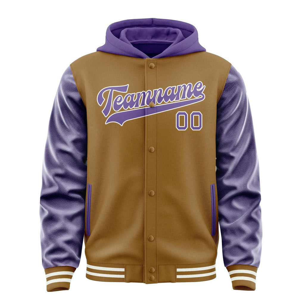 Custom Khaki Light Purple Jacket