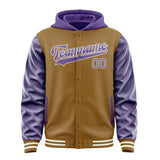Custom Khaki Light Purple Jacket