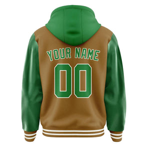 Custom Khaki Emerald Green Jacket