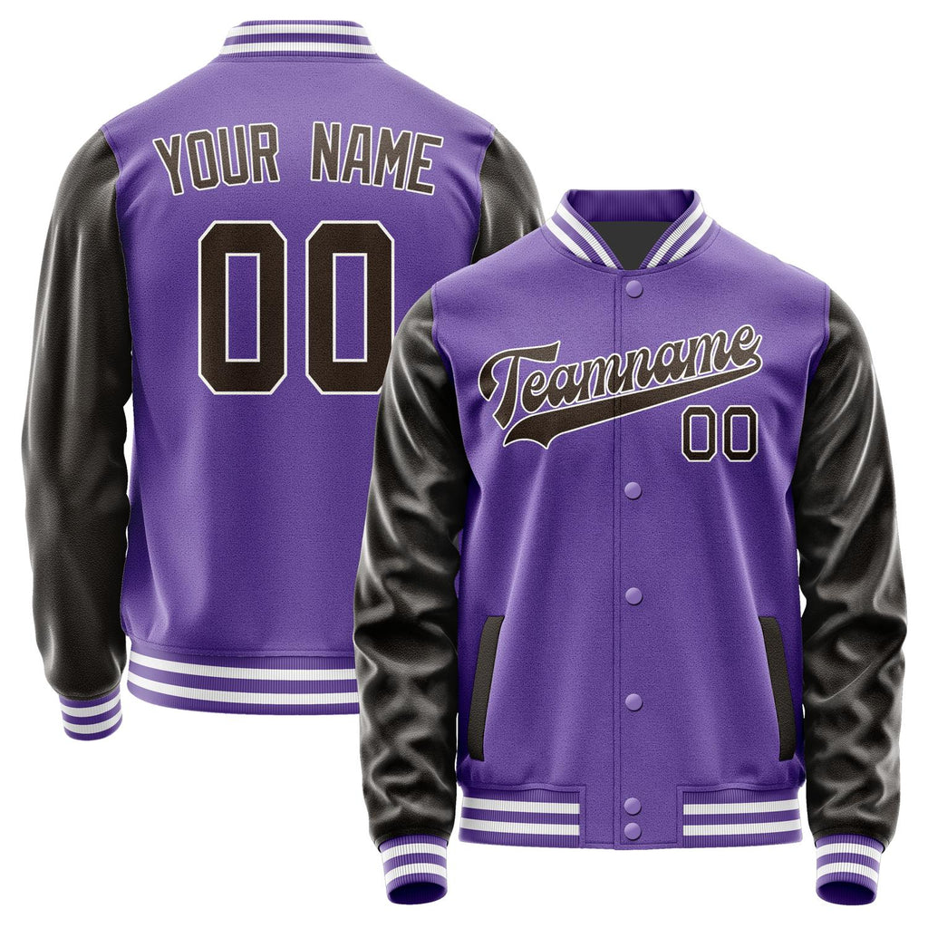 Custom Light Purple Brown Jacket JA2323012318B31801